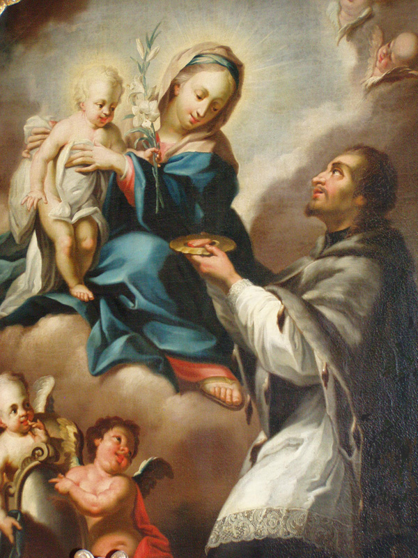 Heiliger Johannes von Nepomuk vor Maria mit Kind